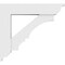 Ekena Millwork Standard Balboa Architectural Grade PVC Bracket With Traditional Ends, 5"W x 24"D x 24"H BKTP05X24X24BOA01 - alternate 2